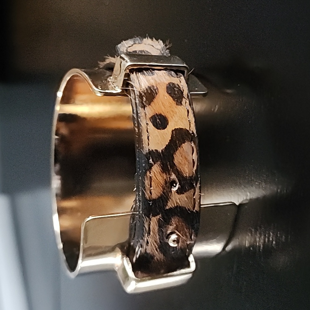 ZARA Gold and Brown Leopard Print Women's Bracelet - Picture 13 of 14